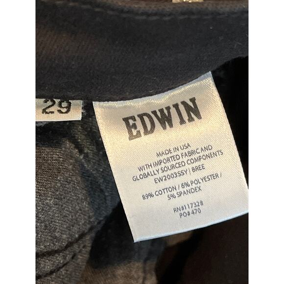 Edwin Women Size 29 Black Distressed Jeans - Picture 6 of 8